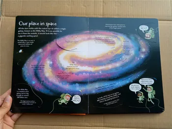 Usborne Ver el Interior del universo inglés Educativo 3D solapa de los Libros Ilustrados Bebé de la Niñez Temprana regalo Para los niños libros