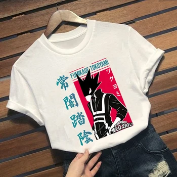 Anime Japonés Mi Héroe De La Academia Unisex Camiseta De Manga Corta De Harajuku Fumikage Tokoyami Hombres Camisetas Ropa