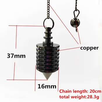 Colgante de conos de metal reloj de péndulo está hecho de de cobre puro Pendule Péndulo de radiestesia Radiestesia bruja colgantes