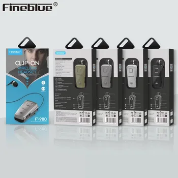Fineblue F980 Inalámbrico Bluetooth Auricular Desgaste Clip Conductor Estéreo deporte Auriculares de negocios Auricular con Micrófono Llamadas Recordar a la Vibración