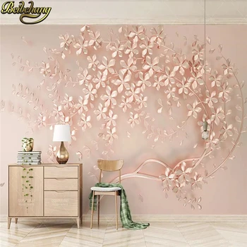 Beibehang un árbol de flor de Murales de papel pintado 3D de la TV de Fondo de la Gran Pintura de la Pared papeles pintados para la Sala de estar Mural florales de Papel de pared