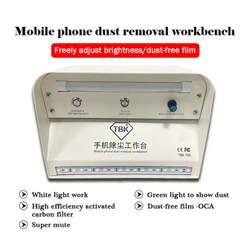 LY-TBK-705 escritorio Mini teléfono móvil de eliminación de polvo mesa de trabajo Libre de Polvo en la Habitación Limpia Limpiador Para el Teléfono Móvil LCD de Reparación