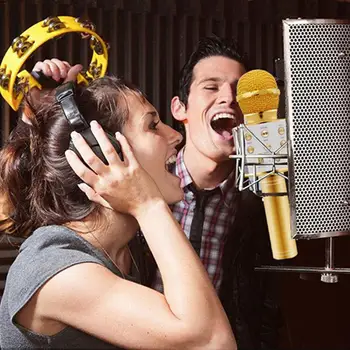 Los niños del Micrófono del Karaoke del Juguete de Bluetooth Inalámbrico de Micrófono de Mano Portátil de KTV Cantando en el Karaoke Dispositivo de Audio Reproductor de