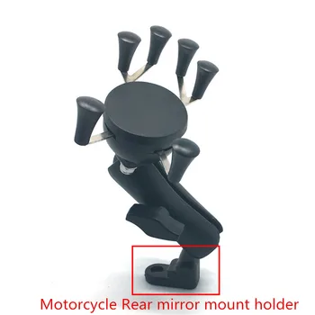 95mm Longitud de la Motocicleta Espejo Retrovisor Base Titular de Doble Socket Brazo de Montaje de la Bola para Gopro teléfono Celular para el iPhone 7 7+ 6s Ram Mount
