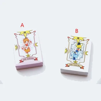 2 Estilo Nuevo Anime Figura de Acción de Card Captor Sakura Cosplay Juego de la Proposición de la Tarjeta de Papel de Cartas Mágicas Mahou Clow 54PCS de Cartas de Poker