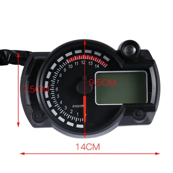 Motocicleta Velocímetro 7 Colores LCD con Odómetro Digital Ajustable MAX 299KM/H cuadro de mandos de la Motocicleta del Velocímetro, Medidor de KOSO RX2N