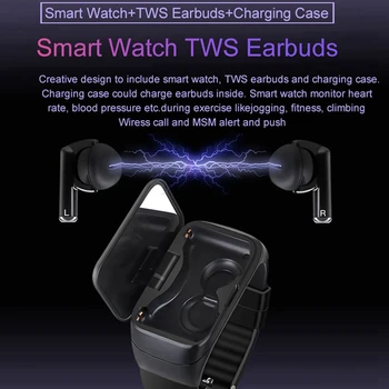 M7 Reloj Inteligente TWS Auriculares 2 en 1 Bluetooth BT5.0 Negocio Del Deporte De La Pulsera De Fitness Tracker Monitor De Ritmo Cardíaco Auriculares Pulsera
