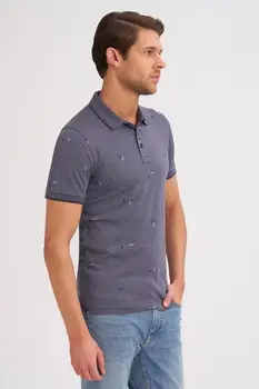 La Línea De Prendas De Punto Para Hombre Slim Fit Cuello De Polo T-Shirt
