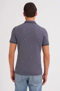 La Línea De Prendas De Punto Para Hombre Slim Fit Cuello De Polo T-Shirt