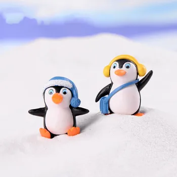 4pcs/set de dibujos animados de la Vida de Mar Penguin Muñecas Modelos de Anime Figura Diaria de la Asamblea Adornos DIY Craft Colgante Figma Regalos de Juguetes para los Niños