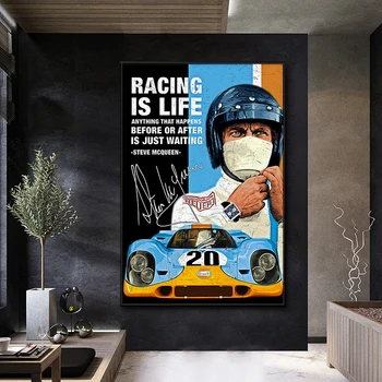 24 Horas De Le Mans Michael Delaney En La Impresión De La Lona De Nordic Cartel De La Pared Del Arte De La Imagen Para La Sala De Estar Decoración Del Hogar Sin Marco