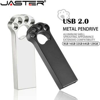 JASTER Usb Flash Drive USB2.0 Lindo de la Pata de Metal Pendrive de 4 gb 8 gb 16 gb 32 GB 64 GB de Disco U Memory Stick 10PCS Libre de encargo del Logotipo