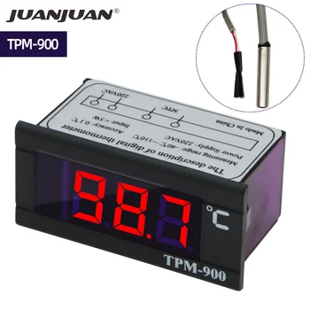 Controlador de Temperatura Digital TPM-900 Temperatura Medidor de Panel con Sensor de Termostato Controlador de Sensor de Temperatura Medidor de 220V