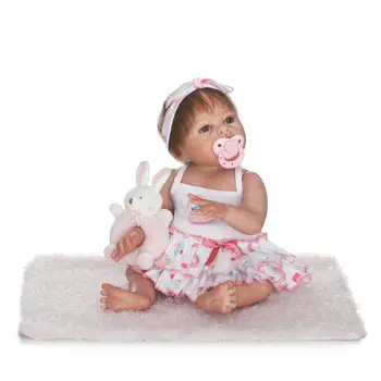 NPK nueva simulación completa de vinilo de la muñeca de la chica de género muñeca suave toque de 50cm renacer de la muñeca dulce regalo para sus hijos