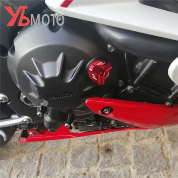 Con el LOGOTIPO de R1 de Aluminio de la Motocicleta del Motor Tapón de Aceite de la Cubierta del Filtro Para YAMAHA YZF R1 R1M 2005-2017 2018 2019 2020