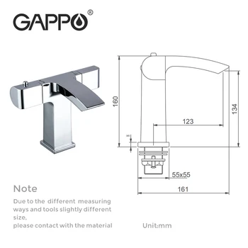 GAPPO mezclador termostático grifo de agua de la cuenca grifos cubierta montada cuarto de baño mezclador de la cascada grifo lavabo G1007-40