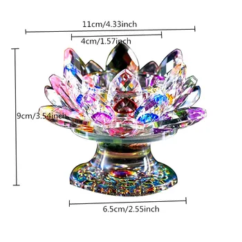 ASFULL Loto de Cristal de la Vela Titular de la Decoración del Hogar Accesorios para el Hogar de Una gran Variedad de Colores para Opcional de la Boda Romántica de Velas