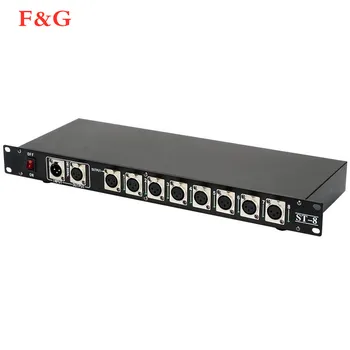 F&G Luz de la etapa controlador DMX512 divisor luz amplificador de señal divisor 8 DMX distribuidor para la etapa/SX-EL010