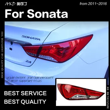 AKD Car Styling para Hyundai Sonata Luces de Cola 2011-2016 Sonata YF traseras de LED de la Lámpara de las luces de circulación diurna de la Señal del Freno de Reversa auto Accesorios