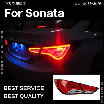 AKD Car Styling para Hyundai Sonata Luces de Cola 2011-2016 Sonata YF traseras de LED de la Lámpara de las luces de circulación diurna de la Señal del Freno de Reversa auto Accesorios