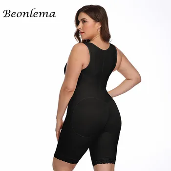 Beonlema Mujeres Shapewear Más el Tamaño de Adelgazar Body de Butt Lifter Cuerpo Shaper 6XL Abrir la Entrepierna Femenina Forjadores de la Panza de Modelado Faja