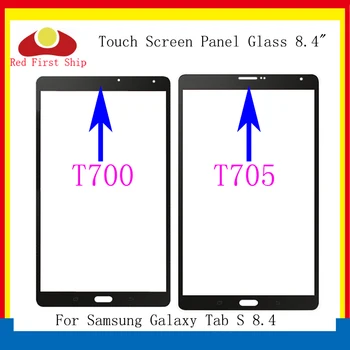 10Pcs/lot Para Samsung Galaxy Tab S 8.4 T700 T705 T707 Panel de Pantalla Táctil de Cristal de la Lente SM-T700 SM-T705 LCD Frontal Exterior de Reemplazo