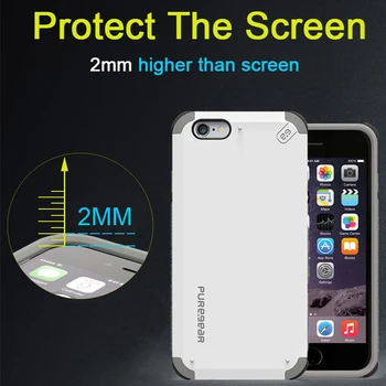 PureGear Pesado Deber de Protección a prueba de Golpes Para el Caso de iphone 7 8 Plus Anti-Gota de Silicona de la Armadura de la Cubierta