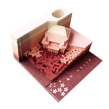 DIY Scrapbooking Omoshiroi Bloque 3D Conveniencia Pegatinas Papeles de la Tarjeta de Artesanía de Japón Creativo Estereoscópica Nota adhesiva de Papel