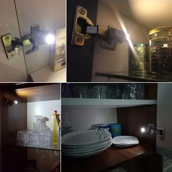 10Pcs 12V Luz del Gabinete del Sensor de Noche Sin Batería LED Bajo Luz del Gabinete del Sensor de Movimiento de PIR Lámpara Armario Armario Sensor de Luz