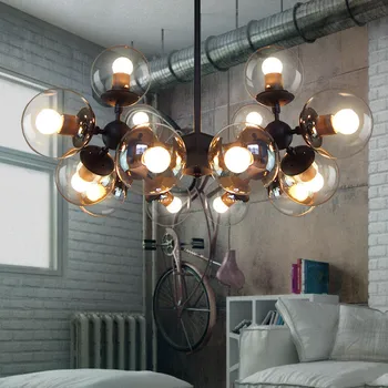 Luces de techo de dormitorio, sala de estar moderna de la vendimia de cristal de los accesorios de iluminación del techo de la cocina de la lámpara luminarias
