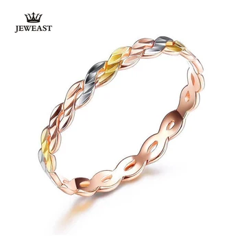 18K oro Puro anillo de la real AU 750 de oro macizo Aros de buenos y bellos de lujo de moda Clásico de la parte fina de la joyería caliente de la venta de nuevos 2020