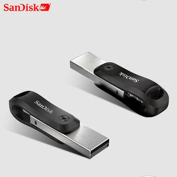 Sandisk iXPAND USB OTG cable Lightning de 256GB 128GB Flash USB de Metal de la Unidad Pen Drive USB3.0 Para iPhone iPad iPod Memory Stick