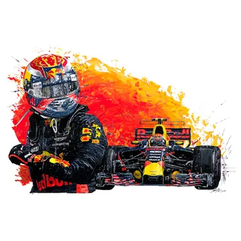 Damond la Pintura de Max Red Bull Racing Verstappen Completo de Perforación 5d punto de Cruz Mosaico de Pintura de diamantes de Imitación de la Ronda de Damond Bordado