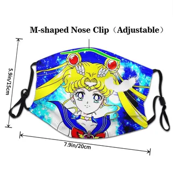 Eterna de la Boca de la Máscara de Sailor Moon Tsukino Usagi Amor Sobrenatural de los Cómics de Protección Reutilizable Máscaras Unisex a prueba de Polvo de la Boca Cubierta