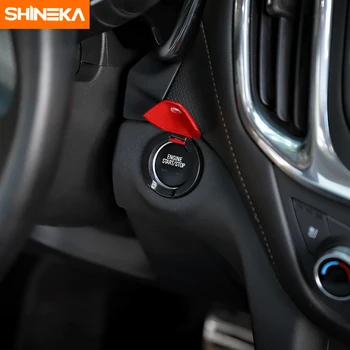 SHINEKA Car Styling Motor de Auto Start Stop Botón Interruptor de la Tapa de la Cubierta de la etiqueta Engomada de Ajuste para Chevrolet Equinox 2017 Accesorios del Coche