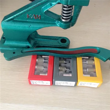 Manual de KAM DK93 o Media-Manual de DK98 mano máquina de la prensa de Ojal Ojales de Botón a presión los moldes de instalar la Máquina perforador manual de la Herramienta de EH230