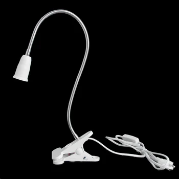 E27 50 cm de la CA 85-265V de Clip Flexible Interruptor de encendido LED tenedor de la Lámpara Enchufe del Cable de Alimentación de Apoyo