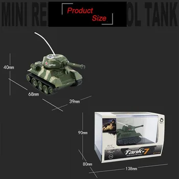 Lindo Mini Tigre RC Modelo de Tanque Imitar a Escala de Radio Control Remoto Tanque Radio control Electrónico de Juguetes Tanque para Niños