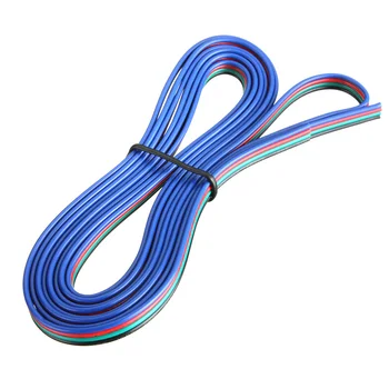4 Pin Cable de Extensión de Cable con Conector para Tira LED RGB Luces de 1M 2M 300 CM 10 M 20 m 30 m 50 M 100 M de los Cables Eléctricos