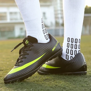 El Deporte de los hombres Zapatos de Clavo Corto Zapatos de Fútbol al aire libre Impermeable de la Formación de los Zapatos Suaves Macho Práctica de Zapatillas antideslizantes Zapatos de Fútbol