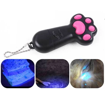 3 En 1 Multifuncional Teaser Gato de Juguete Recargable USB Puntero luminoso de la Linterna UV, Divertido Ejercicio de Entrenamiento Gato de Juguete