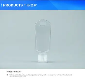 30-50ml Botella Con Gancho de Plástico Vacía Botella Rellenable de Viaje Botella de 50ml Con Clip para el Cinturón de Gancho