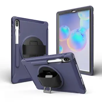 Caja de la tableta de Samsung Galaxy Tab S6 10.5 2019 SM-T860 SM-T865 Niños Seguro a prueba de Golpes Pesados de Silicona Duro tenedor del Soporte de shell