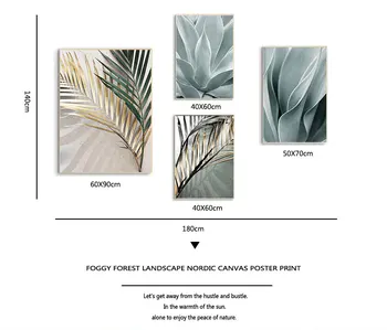 Las Hojas de la palma de la Planta Arte de la Pintura en tela Aloe Botánico s E Imprime Modular las Imágenes de la Pared Para la Sala de estar Decoración del Hogar