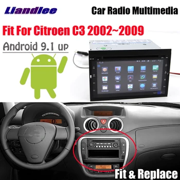 Para Citroen C3 2002~2009 Coche Android 9.1 Pantalla de Espejo de Enlace BT Wifi CarPlay GPS Mapa de Navegación de la Cámara de Medios de comunicación