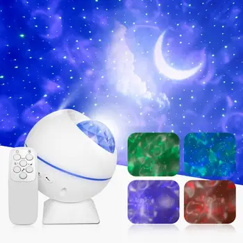 LED Proyector de Estrellas, de la Luna Galaxy Luz de Noche Para los niños de los Niños de la Sala de Cielo Giratorio Dormitorio Decoración Vivero Lamparita Bebé Lámpara de Regalos
