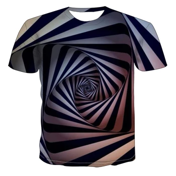 2020 de Verano de la Impresión en 3D de Manga Corta Camiseta de los Hombres Casual O'Neck T-shirt 3D en tres dimensiones patrón de la camiseta Niños T-shirt