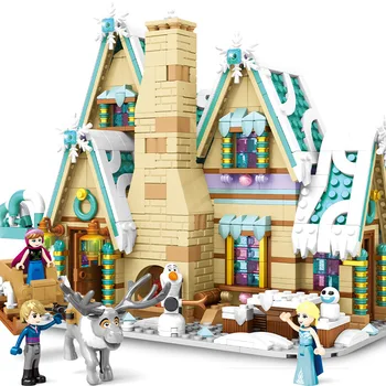 Los Bloques congelados Compatible Lepining Amigos y Disneye Película Frozeninglys sy6580 Castillo de la Princesa de Ladrillo Juguetes de Niños para Niños