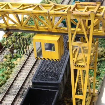 1:87 HO Escala en Miniatura E5 Modelo de Grúa Tren panorama Arquitectónico de la Mesa de Arena de Ferrocarril Accesorios - Gris
