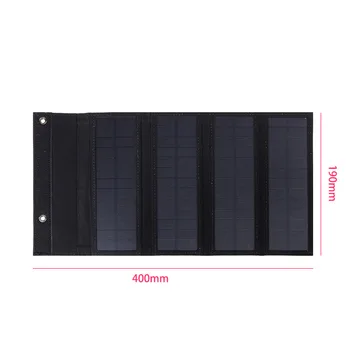 50W Plegable Panel Solar 5V Sol de energía de las Células Solares de Banco Pack USB 10in1 Cable USB Impermeable para el Teléfono de la Mochila de Camping Senderismo